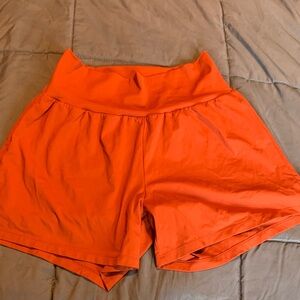 HALARA Women's Vibrant Orange High-Waist Shorts